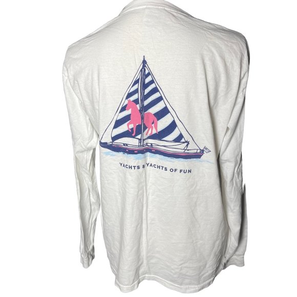 Pink Pony Mackinac Island Yacht Long Sleeve Tee size Medium - Picture 2 of 4
